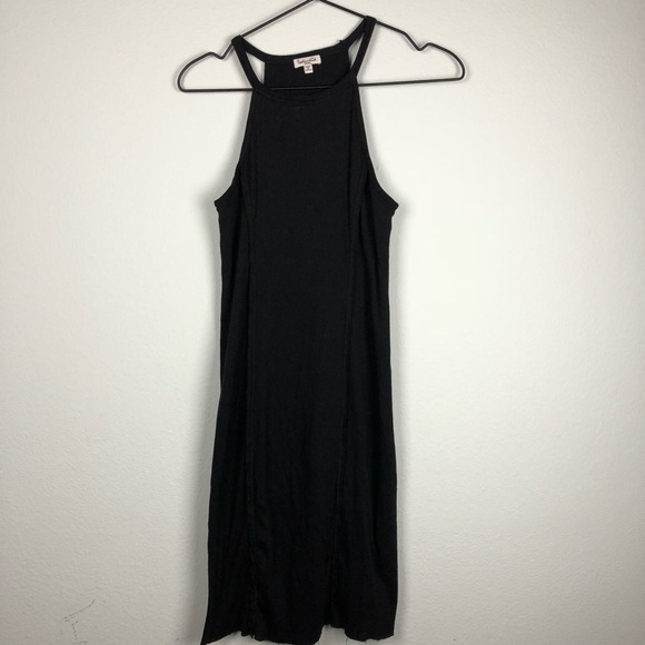 Splendid • Black Ribbed Tank Bodycon Basic Dress - Picture 3 of 8